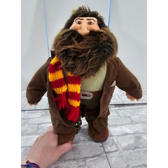 2000 Gund Harry Potter HAGRID‎ Plush Doll 16" Jacket Scarf Keys #7046 - Picture 1 of 8